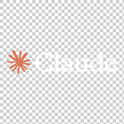 Anthropic Claude AI minimalist symbol on transparent background
