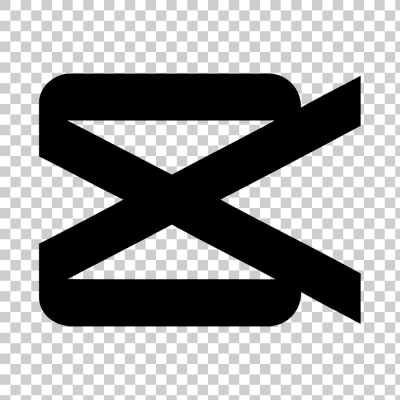CapCut minimalist symbol logo without text png