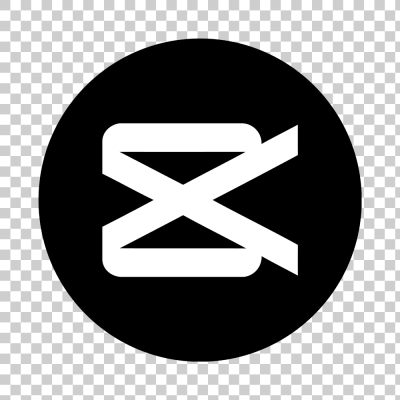 CapCut round app icon logo with white symbol png