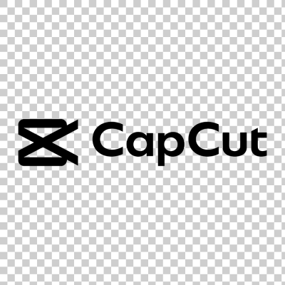 CapCut video editor text logo with icon png