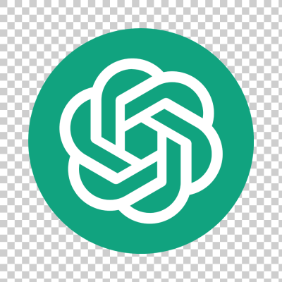 ChatGPT Green Circle Glyph Logo Icon PNG