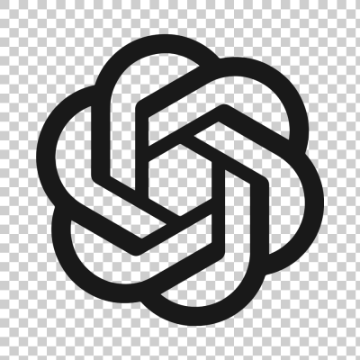 ChatGPT minimalist black symbol logo png