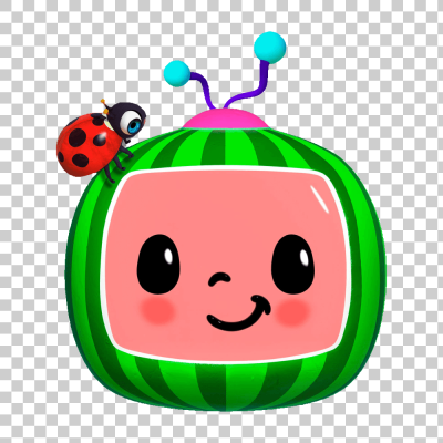 Cute Cocomelon face emblem logo png image