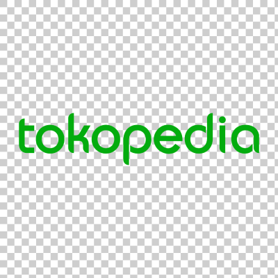 Green Tokopedia brand name typography logo transparent png