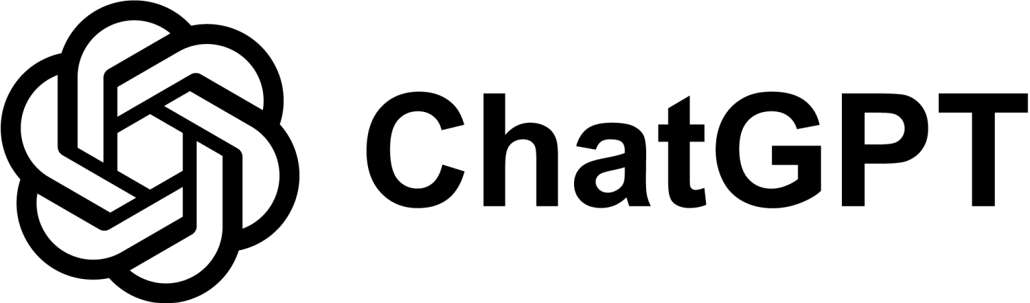 ChatGPT Black Text Logo PNG
