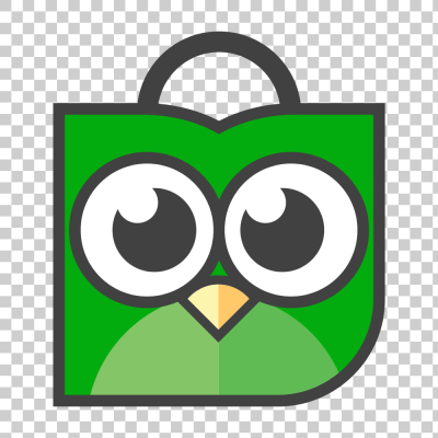 Official Tokopedia shopping bag icon logo transparent png