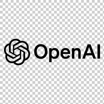 OpenAI company text logo with symbol png image
