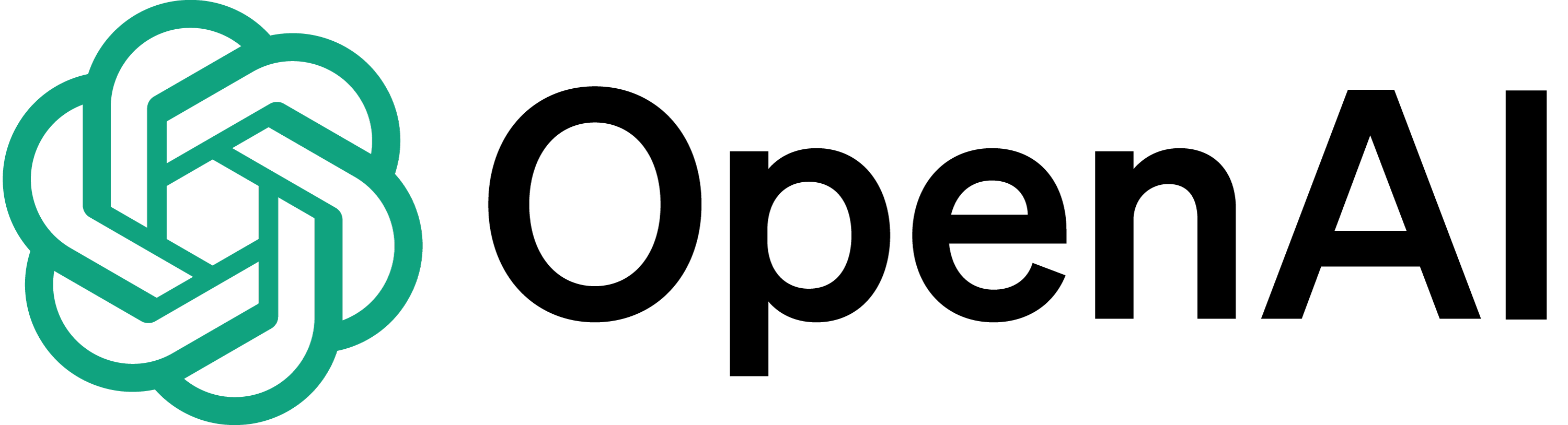OpenAI Full Logo Green Black PNG