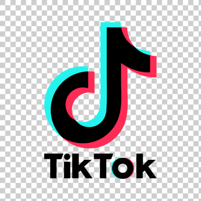 Tiktok icon with vertical text font logo png