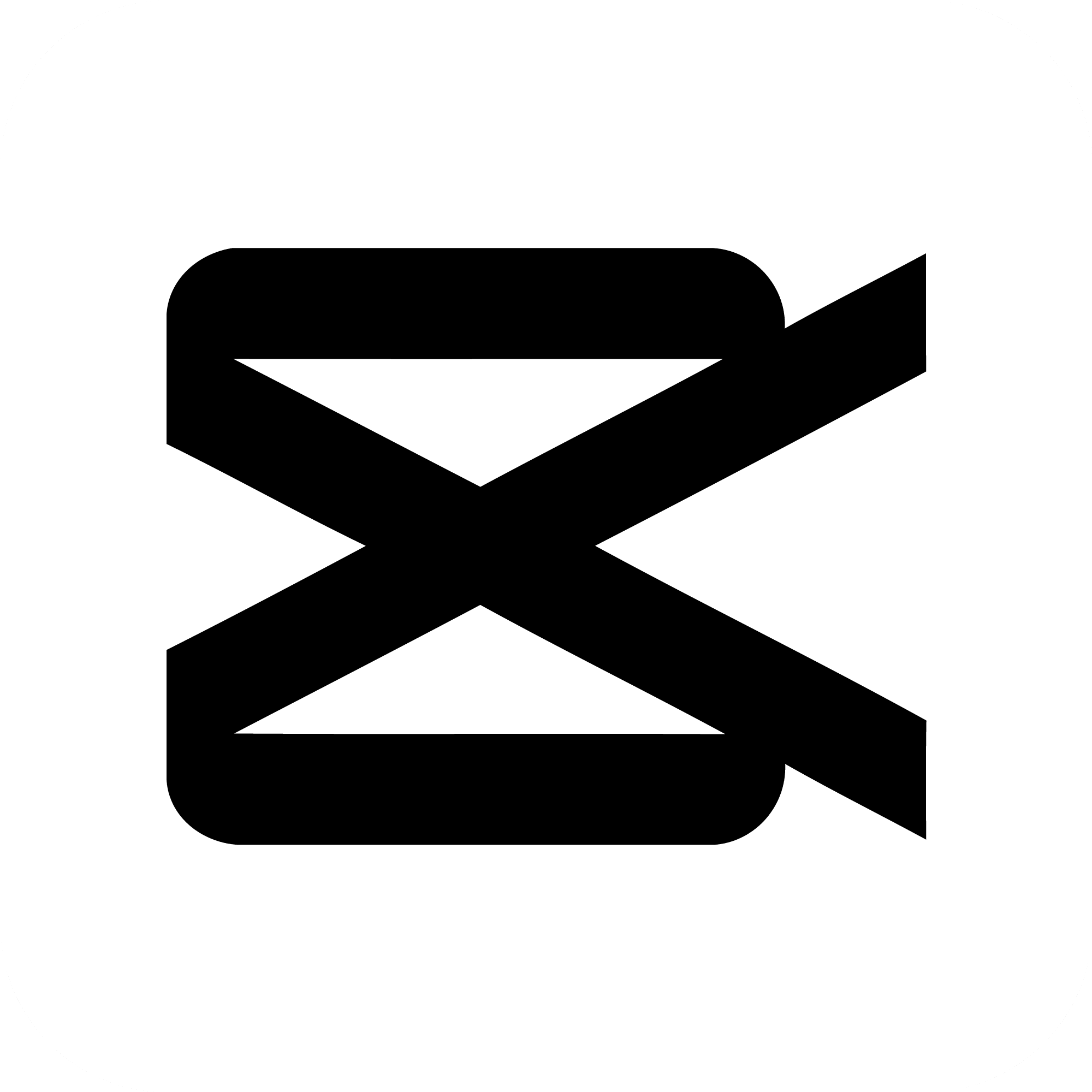 White CapCut App Icon PNG